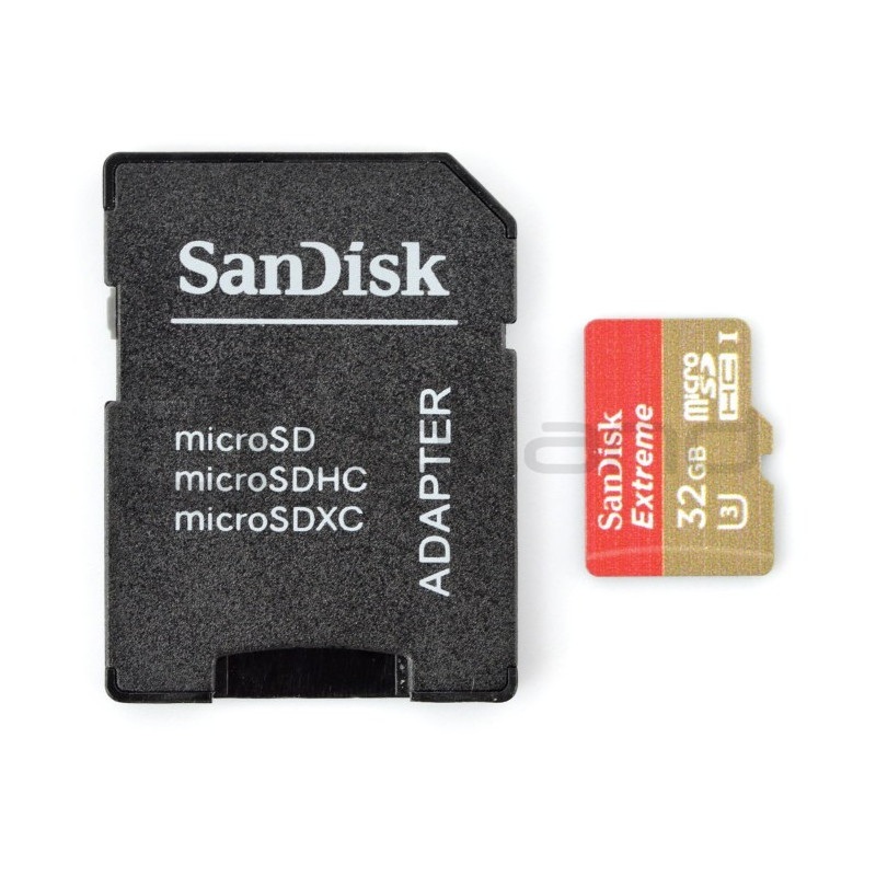 Karta pamięci SanDisk Extreme micro SD / SDHC 32GB 600x UHS-I 3 klasa 10 z adapterem