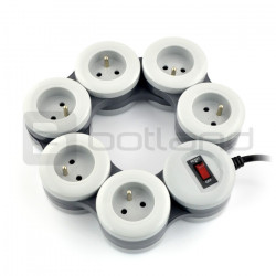 Listwa zasilająca typu Flex z zabezpieczeniami - 6 gniazd - 1,5m