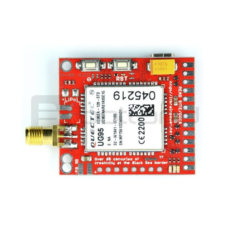 d-u3G μ-shield v.1.13 - do Arduino i Raspberry Pi - złącze SMA