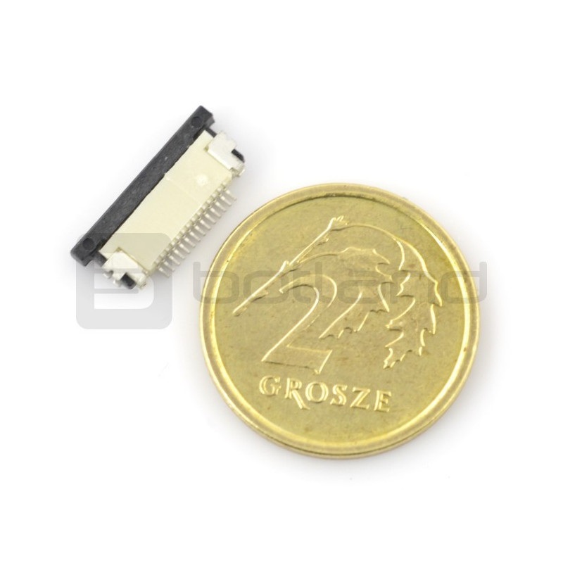 Złącze żeńskie ZIF, FFC/FPC, poziome 14 pin, raster 0,5 mm, dolny kontakt