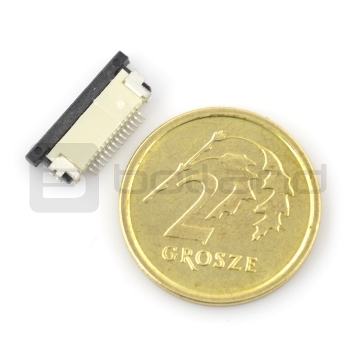 Złącze żeńskie ZIF, FFC/FPC, poziome 14 pin, raster 0,5 mm, dolny kontakt