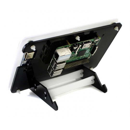 РК-екран IPS 7 дюймів C 1024x600px ємнісний сенсорний HDMI + USB Rev 4.1 для Raspberry Pi чорно-білий корпус - Waveshare 11303