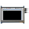 Ekran dotykowy pojemnościowy LCD TFT 7'' 800x480px HDMI + USB dla Raspberry Pi 2/B+ + obudowa czarno-biała - zdjęcie 10