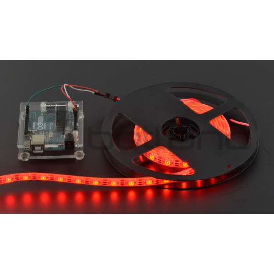 Світлодіодна стрічка RGB WS2811 - цифрова, адресна - IP65 30 світлодіодів/м, 7,2 Вт/м, 12 В - 5 м