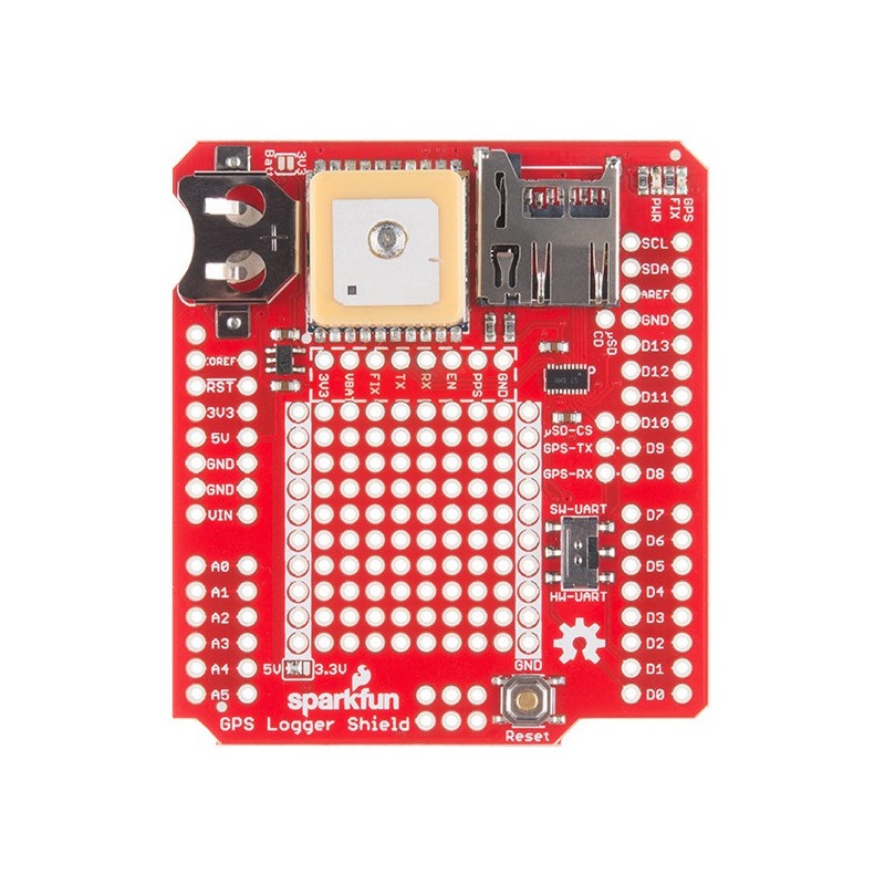 SparkFun GPS Logger Shield - moduł GPS GP3906-TLPz czytnikiem kart SD dla Arduino