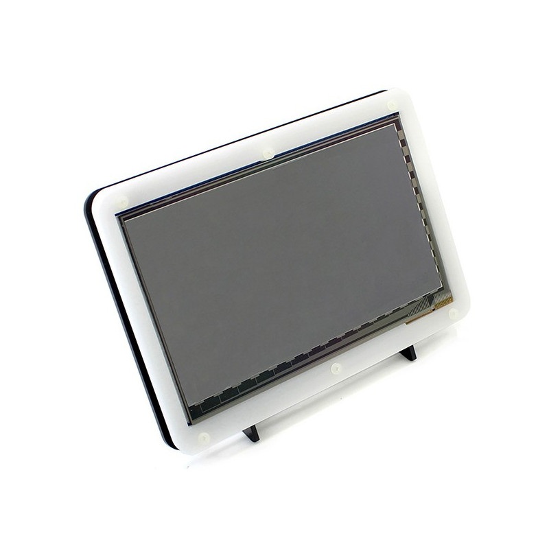 Obudowa do Raspberry Pi i ekranu LCD TFT 7'' HDMI - czarno-biała