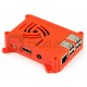 Obudowa Raspberry Pi model 3/2/B+ VESA do montażu na monitor - czerwona Obudowa Raspberry Pi model 3/2/B+ VESA do montażu na monitor - czerwona