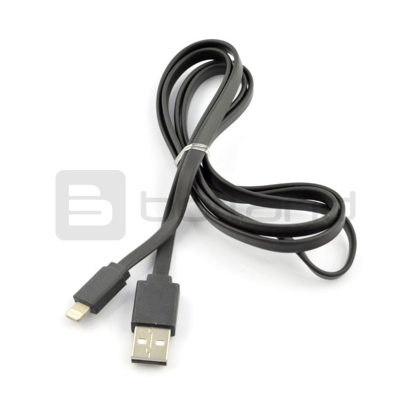 Przewód USB A - Lightning 8  - płaski 1m