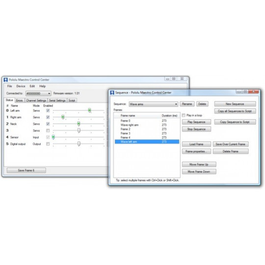 Міні-контролер сервоприводу Mini Maestro USB 12-канальний - Pololu 1352