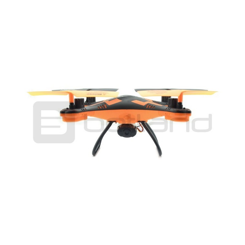 Dron quadrocopter OverMax X-Bee drone 3.1 plus wi-fi 2.4GHz z kamerą FPV czarno-pomarańczowy - 34cm + 2 dodatkowe akumulatory