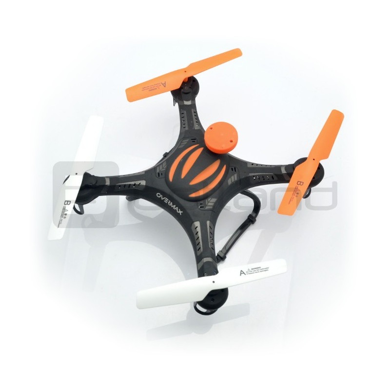 Dron quadrocopter OverMax X-Bee drone 2.5 2.4GHz z kamerą HD - 38cm + dodatkowy akumulator + obudowa