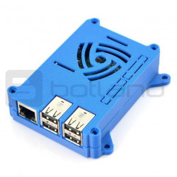 Obudowa Raspberry Pi model 3/2/B+ 3D VESA do montażu na monitor - niebieska