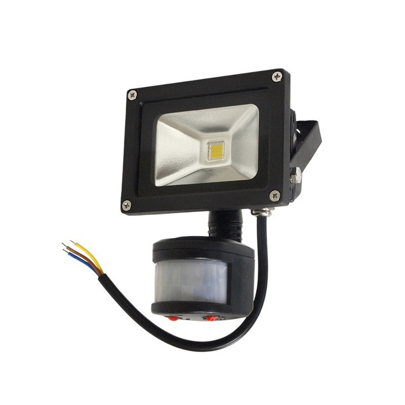 Lampa zewnętrzna LED ART z sesorem ruchu, 10W, 900lm, IP65, AC80-265V, 4000K - biała neutralna