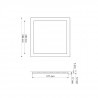 Panel LED ART SLIM podtynkowy kwadratowy 30cm, 25W, 1750lm, AC80-265V, 3000K - biała ciepła - zdjęcie 6