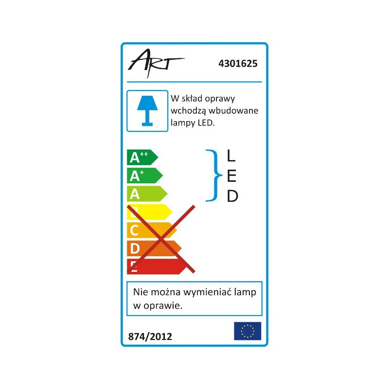 Panel LED ART natynkowy kwadratowy 18cm, 12W, 720lm, AC80-265V, 4000K - biała neutralna