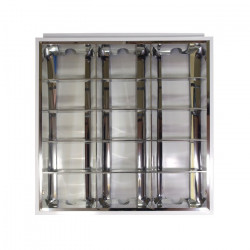 Oprawa rastrowa, 3x tuba LED ART T8 60cm, AC230V, podtynkowa, 60x60cm