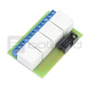 Płytka przekaźników 10A x 4 do GSM/LAN kontrolera - 5V