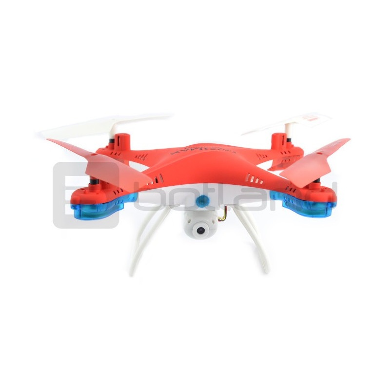 Dron quadrocopter OverMax X-Bee drone 3.1 Plus 2.4GHz z kamerą - czerwony - 34cm + 2 dodatkowe akumulatory