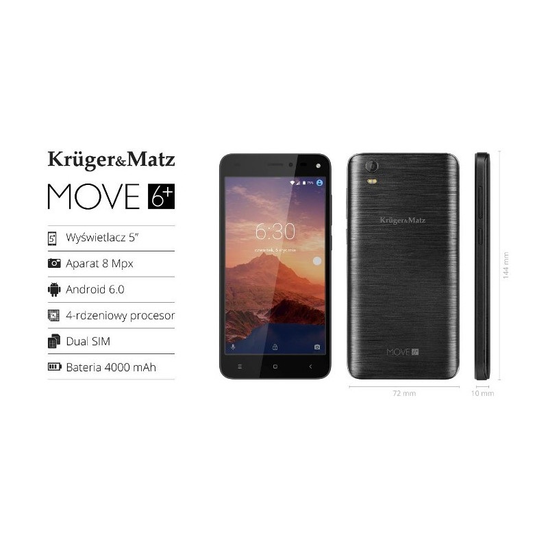 Smartfon Kruger&Matz Move 6+ - czarny