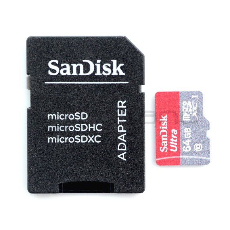 Karta pamięci SanDisk Ultra microSD 64GB 80MB/s UHS-I klasa 10 z adapterem