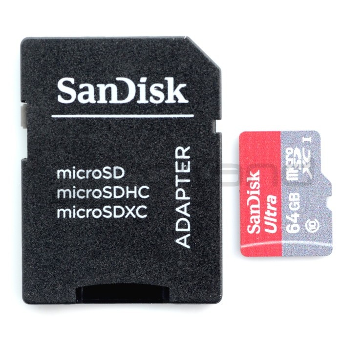 Karta pamięci SanDisk Ultra microSD 64GB 80MB/s UHS-I klasa 10 z adapterem