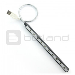 Lampka SC-L03 10 LED giętka na USB - czarna