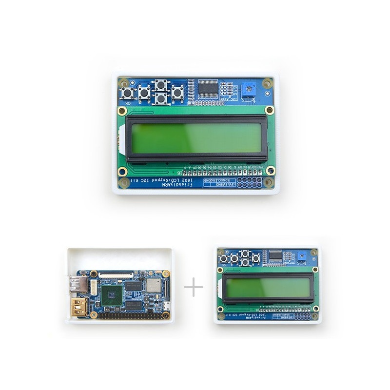 LCD 1602 Keypad - wyświetlacz dla Nano Pi i Raspberry + obudowa