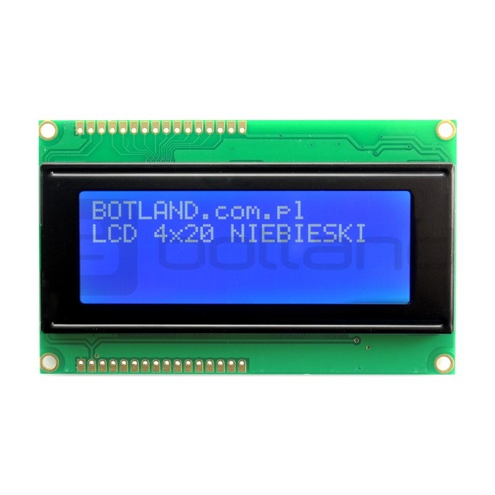 Wyświetlacz LCD 4x20 znaków niebieski - podwójne złącze