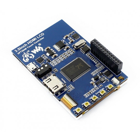 IPS LCD резистивний сенсорний екран 3.5'' 480x320px GPIO для Raspberry Pi - Waveshare 12824