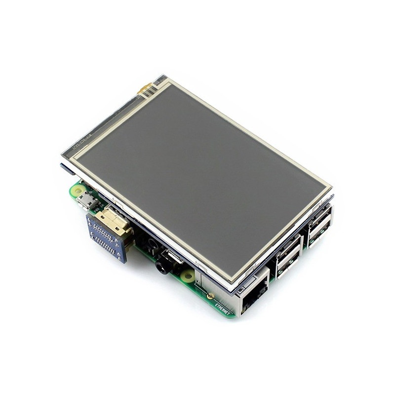 Ekran dotykowy rezystancyjny LCD IPS 3,5'' 480x320px GPIO dla Raspberry Pi 3/2/B+/Zero
