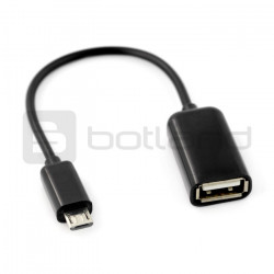 Adapter usb - microusb czarny otg