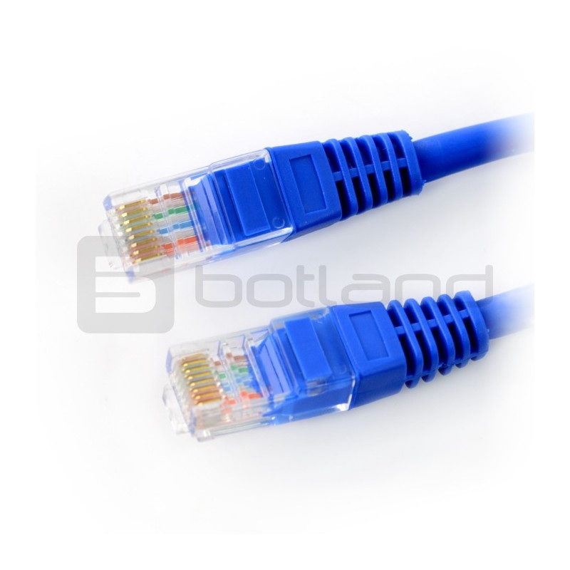 Przewód sieciowy Ethernet Patchcord UTP 5e 2m - niebieski