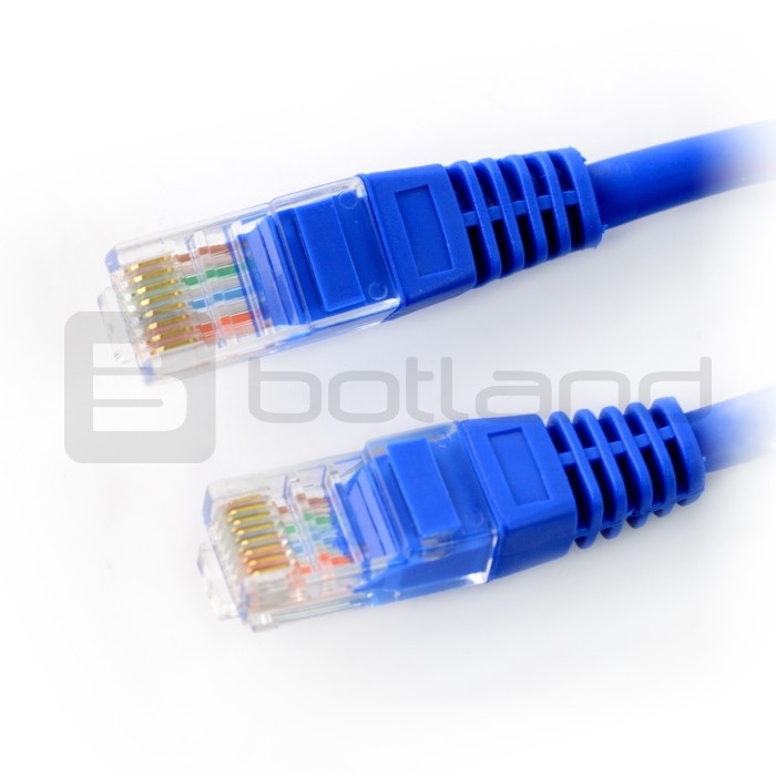 Przewód sieciowy Ethernet Patchcord UTP 5e 2m - niebieski