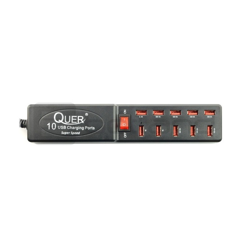Listwa ładująca Quer 10x USB 5V / 2,1A