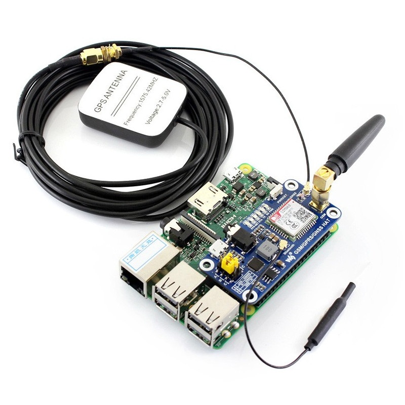 Nakładka HAT GSM/GPRS/GNSS/Bluetooth do Raspberry Pi