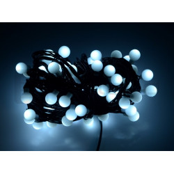 Lampki choinkowe LED kule - białe - 80 szt.