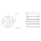 MakeBlock 83450 - plastikowa zębatka 8T - 4szt. MakeBlock 83450 - plastikowa zębatka 8T - 4szt.