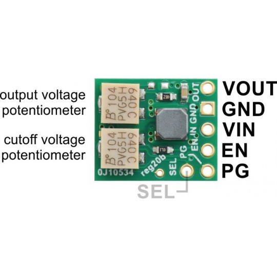 S9V11MACMA - підвищувальний/знижувальний перетворювач - 2,5-9 В 1,5 А - з функцією відключення за низької напруги - Pololu 2868