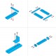 MakeBlock 60022 - belka ślizgowa 0824-096 - niebieski - 2szt. MakeBlock 60022 - belka ślizgowa 0824-096 - niebieski - 2szt.