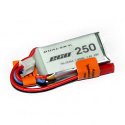 Pakiet LiPol Dualsky 250mAh 20C 2S 7.4V