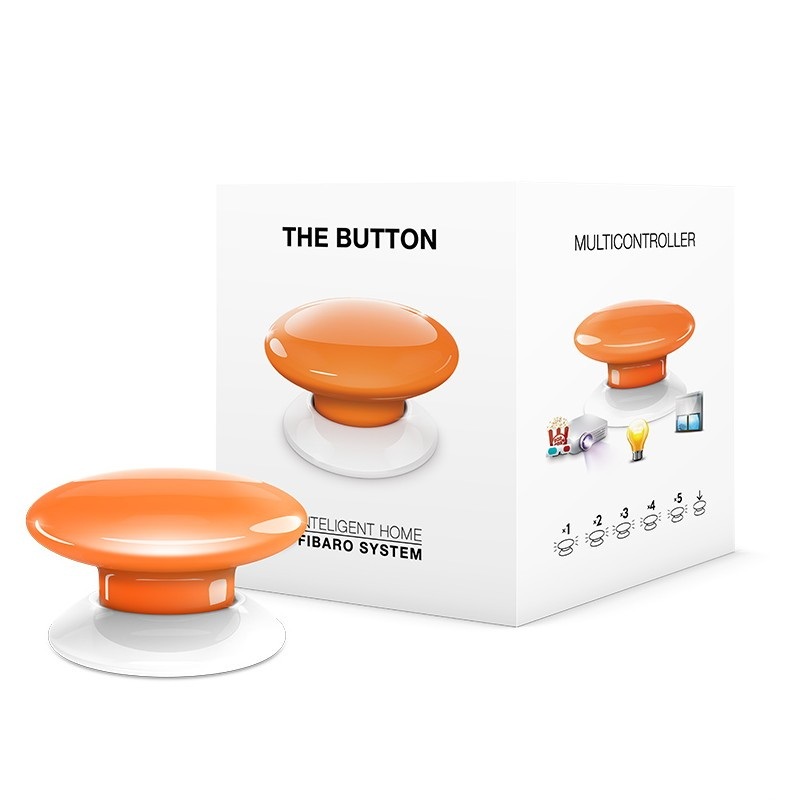Fibaro Button - przycisk automatyki domowej - brązowy