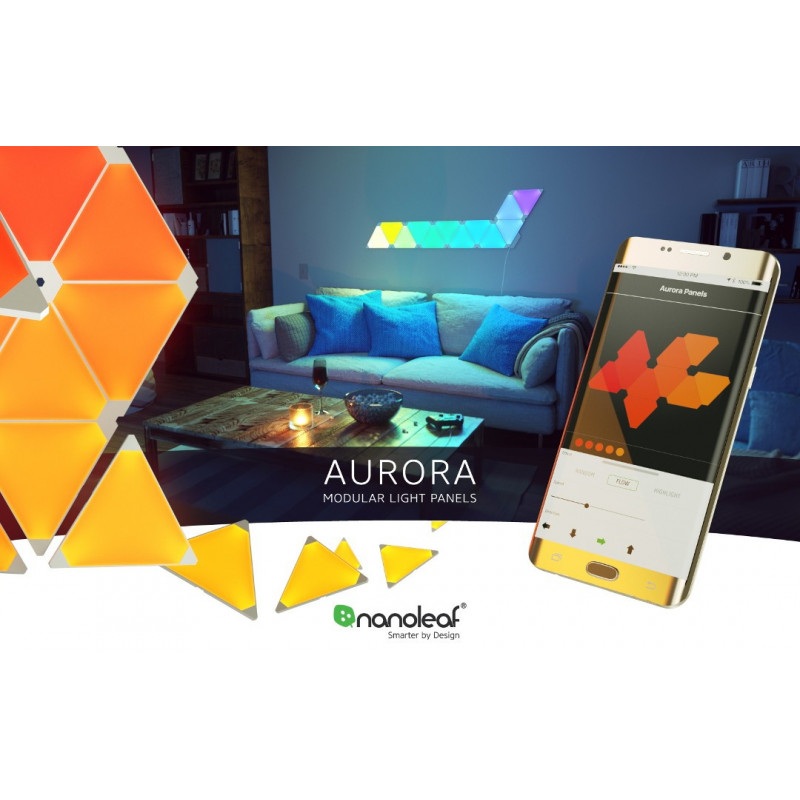 Aurora Nanoleaf Light Panels Smarter Kit - 9 paneli + kontroler