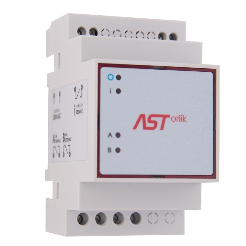 ASTorlik - sterownik oświetlenia obiektów sportowych na szynę DIN z GPS - 2 x wyjście  230V / 5A
