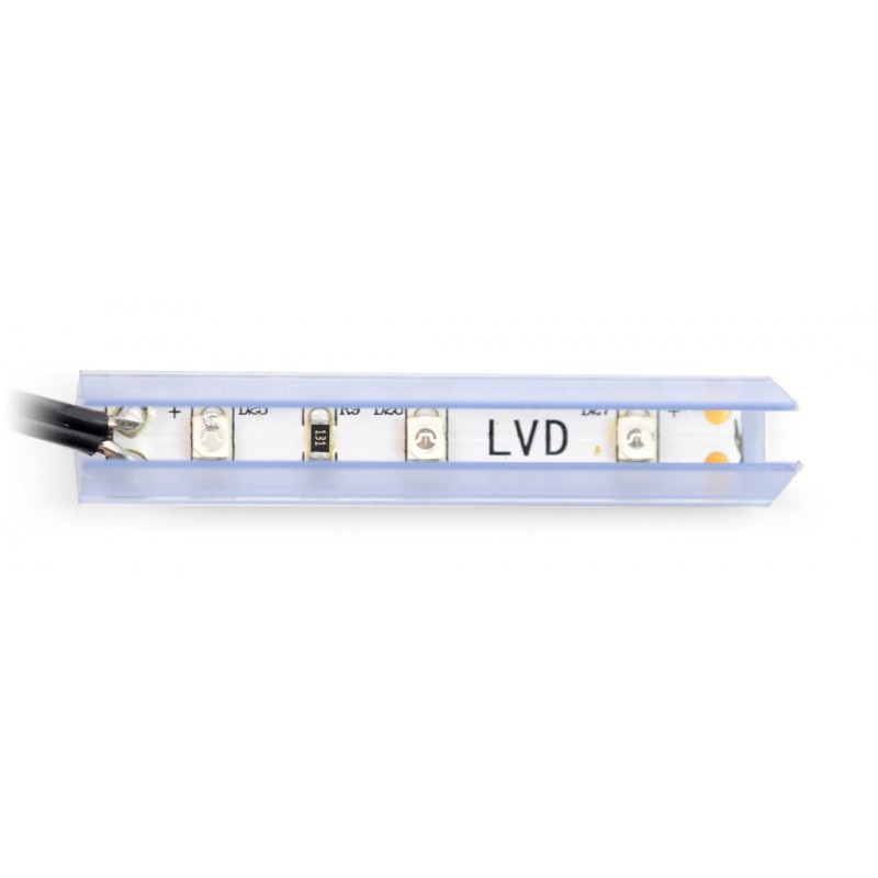 Oświetlenie LED do półek NSS60 - 3diody, niebieski - 12V / 0.24W - stal nierdzewna