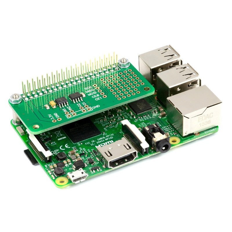 ADC-DAC Pi Zero - przetwornik A/C i C/A 12-bit SPI - nakładka dla Raspberry Pi