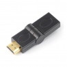 Przejściówka HDMI kątowa, łamana - gniazdo - wtyk - zdjęcie 2