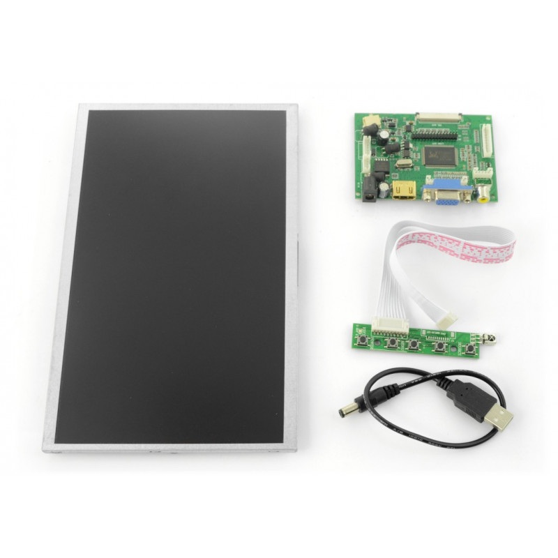 Ekran LCD TFT 10,1'' 1024x600px dla Raspberry Pi 3/2/B+