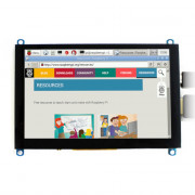 Ekran dotykowy pojemnościowy LCD TFT 5'' (H) 800x480px HDMI + USB Rev. 2.1 dla Raspberry Pi 3B+/3B/2B/Zero