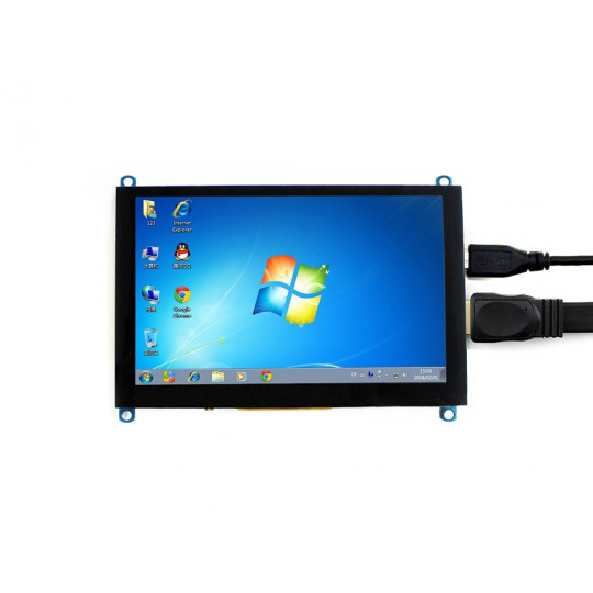 Сенсорний екран H - ємнісний РК-TFT 5'' 800x480px HDMI + USB для Raspberry Pi - Waveshare 14300