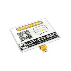 Waveshare E-paper E-Ink (C) 5,83'' 600x448px - wyświetlacz trójkolorowy z nakładką HAT dla Raspberry Pi